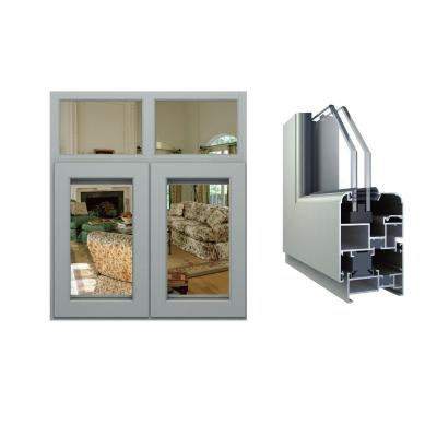 China APG55 Swing Casement Window Stip Thermally Feeding Break Profile Aluminum Exterior Opening Aluminum Thermal Broken Window for sale