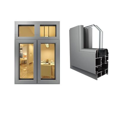 China APG65C Swing Break Profile Aluminum Casement Window Thermally Opening Aluminum Window for sale