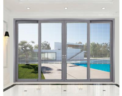 China Modern Double Glazed Sliding Door Aluminum Alloy Door Sliding Door for sale