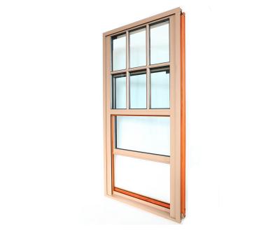 China American Style Aluminum Glass Folding Screen Vertical Down Sliding Single Double Hung Windows Sash Window for sale