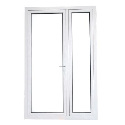 China Modern Casement Style Modern Aluminum Double Door Soundproof Interior Tempered Glass for sale