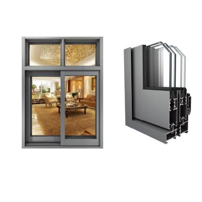 China APG80C Swing Sliding Window Aluminum Glass Profile Thermally Cut Aluminum Windows for sale