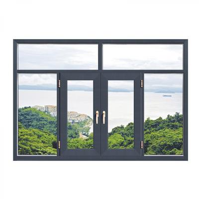 China Double swing patio door opening inward window and opening in aluminum window for sale