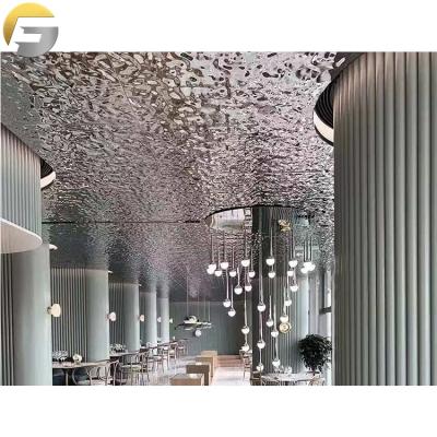 China V167 High-end finish embossed construction field restaurant mirror water ripple stainless steel sheet for sale for sale