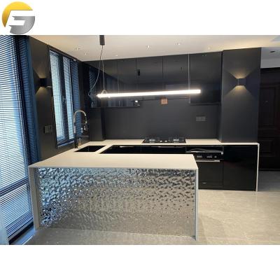 China High Building Field V164 Sales Polished Water Ripple Stainless Steel Mirror Embossed Metal Sheet For Kitchen Countertop Decoration for sale