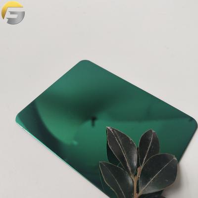 China Building Field VV054 Factory Supply PVD Coated Mirror Emerald Green Villa Decorative Stainless Steel Sheet For Sale for sale