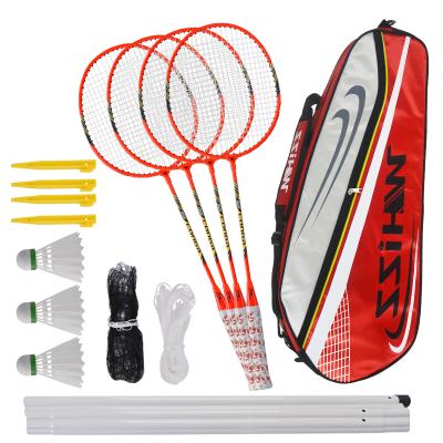 China Whistle High Quality Outdoor and Indoor Foldable Portable Badminton Net Rack Set with QBN617/QBN621 Posts for sale