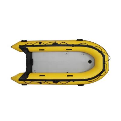 China Hot Selling Safe Water Play Inflatable Fishing Boat With Aluminum Floor Fishing Boat for sale