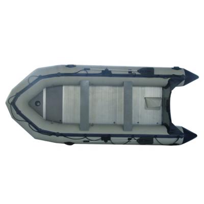 China Safely Factory Inflatable Boat With Aluminum Floor Canoe Aluminum Dinghy Boat Inshore Rowing for sale