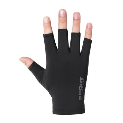 China Wholesale Custom Sports Two Finger Sunscreen Outdoor Ice Fishing Waterproof Silk Fishing Gloves for sale