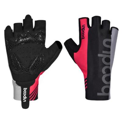 China New Design Fingerless High Quality Cycling Racing Palm Fitted Gloves for sale