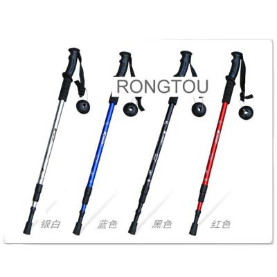 China PVC Outdoor Straight Ultra Light Telescopic Leg Aluminum Alloy Raising Trekking Poles for sale