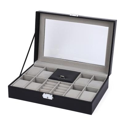 China Fashionable high quality luxury eight packaging watch box jewelry clip earrings ring stroage box for sale