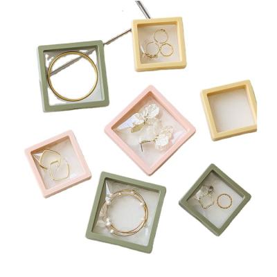 China Portable Transparent Film Jewelry Box PE Oxidation Proof Storage Box Earring Necklace Earrings Transparent Hanging Display for sale