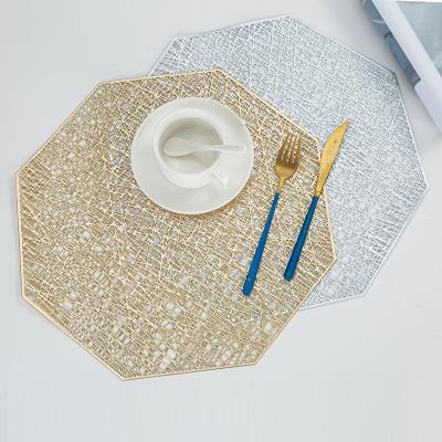 China Sustainable Design PVC Luxury Hollow-Carved Dining Table Mat, Tableware Place Mat For Wedding for sale