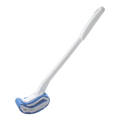 China Household Toilet Brush Soft Flat Head Long Handle Sustainable Price Favorable Flat Head Scrubber for sale