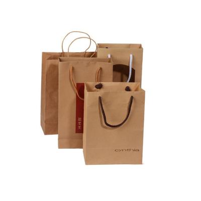 China Customized Recyclable Take Away Food Bag Fashion Shopping Bag Brown Kraft Paper Bags for sale