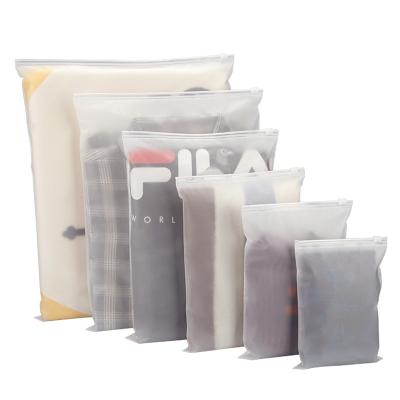 China Recyclable Frosted PVC Storage Bag Recycle Transparent Zipper Lock Tote Bag Waterproof Clear Biodegradable Garment Bag for sale