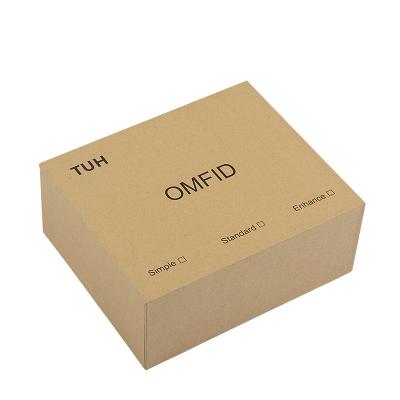 China Recycled Materials Free Sample Custom Logo Kraft Paper, Mailing Box Cosmetic Corrugated Packaging Paper Box Shipping Cardboard Box for sale