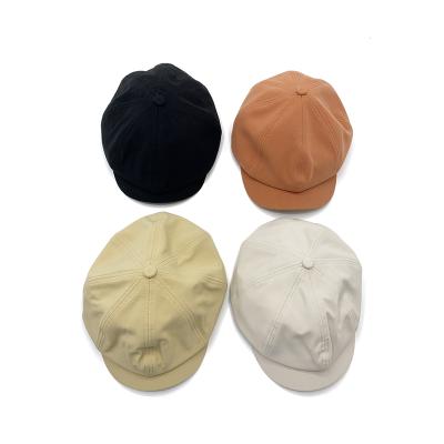 China Fashion JOINT Hat Solid Color Beret-11 Octagonal Hat Westernized Painter Fisherman Hats for sale