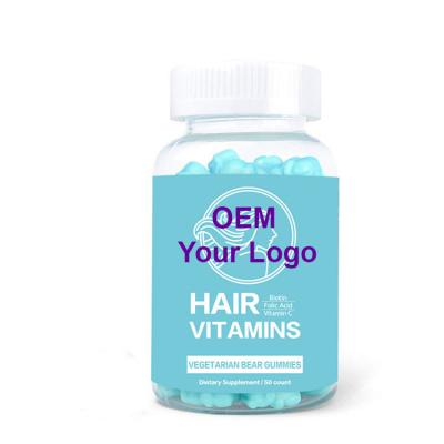 China Cosmetics Customized Private Label Hair Vitamin Gummy For Hair Growth Vegetarian Gummies Hair Vitamins With Biotin for sale