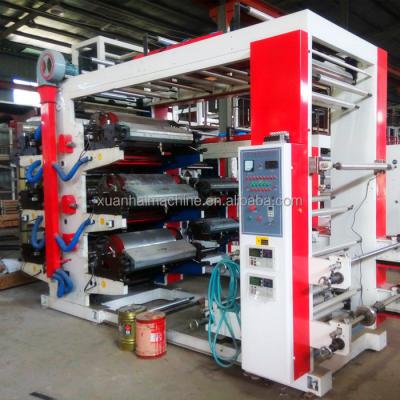 China food & Beverage factory high precision roll paper 4 pp color flexo printing machine automatic non woven plastic flexo printer bag printing machine price for sale