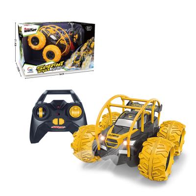 China Rc Amphibious Stunt 2.4 Gigahertz 4WD All Terrain RC Stunt Monster Truck Car Waterproof Remote Control Amphibious Boat For Kids for sale