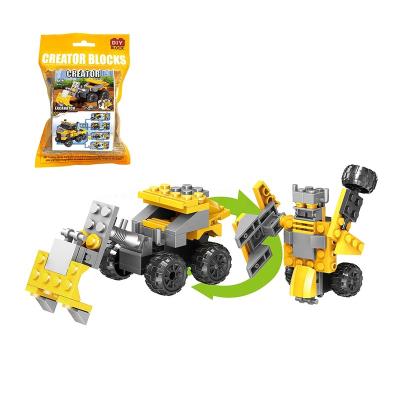 China Rod Toy Shantou 2in1 Building Block Toy Robot Plastic Interactive Construction Transform Blocks DIY Educational Toy For Kids Learn Combination for sale