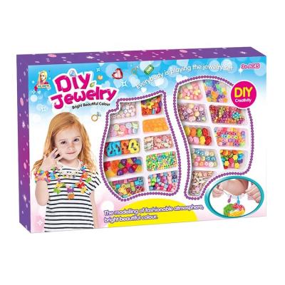 Cina Wholesale Shantou Plastic Educational Toy Beads Beauty Set Toy for Kids DIY Pop Beads Jewelry Educational Toy for Girls in vendita