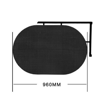 China Double Sided Outdoor Led Billboard P8 Oval Waterproof And Dustproof Performance for sale