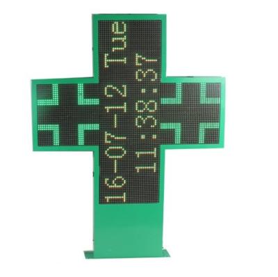 China Full Color Led Pharmacy Sign Board , Cross Led Sign P5 1280x1280mm Display for sale