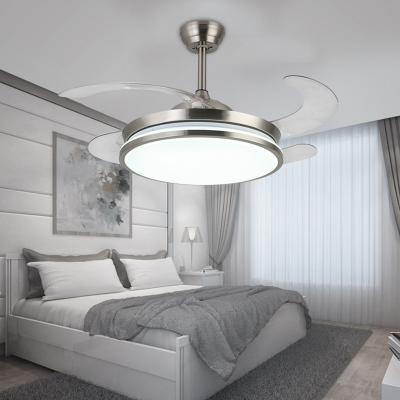 China 42 Inch Modern Hot Sale AC Decorative Energy Saving Silent Retractable Invisible Fan Light for sale