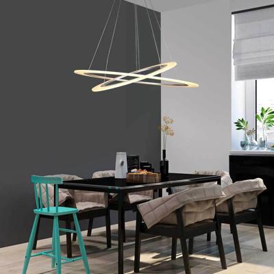 China New Design Factory Modern Decorative Indoor Manufacturer Luxury Led Rings Chandelier Pendant Light for sale