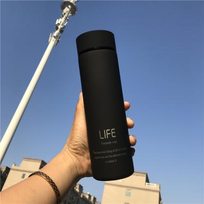 China Hot sale 500ml business double wall tea flask thermos coffee mug stainless steel thermal vacuum flask with lid for sale