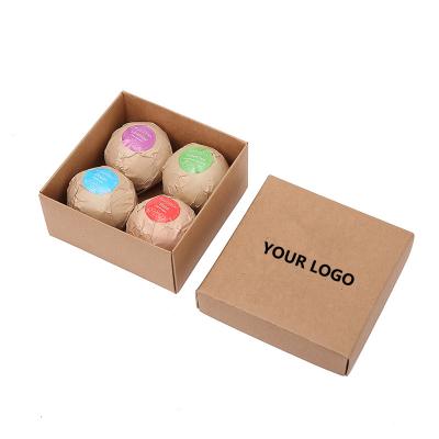 China Beautiful 6-Pack Body Cleansing Bath Bombs Gift Sets By Kraft Paper Box for sale