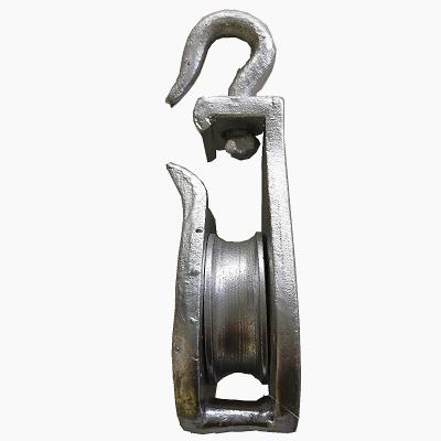 China Sling GALVENIZED MALLEABLE IRON - CAST STEEL BLOCK SLING WITH HOOK 500LBS DIA. OF ROPE 3/4 INCHES for sale