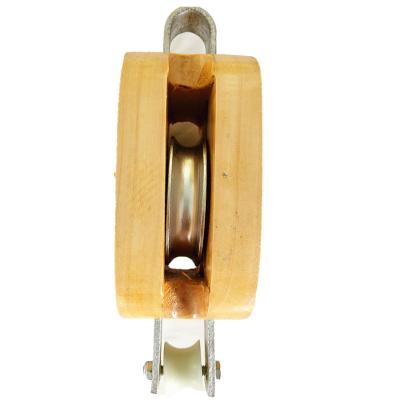 China 500-5000LBS 3 TO 12 INCH WOODEN BLOCK REGULAR SINGLE PULLEY FOR ROPE for sale