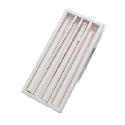 China Hot Selling White Creative Birthdays Quality Soy Wax Aroma Candles Bars White Party Candle Taper Candles for sale