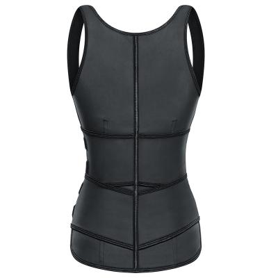 China Breathable Black No Cup 9 Steel Bone Latex Shapewear Waist Trainer Vest Corset For Women And Men for sale