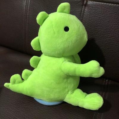 China Talking Electric Pugs Game Talking Clappinig Dinosaur Interactic Plush Toy Green Age For 2-3 Years Old for sale