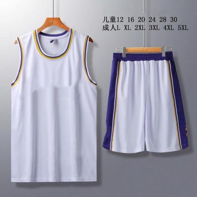 China Fabric: 100% Polyester Breathable Customized For Summer Kids Competition Basketball Suit Men's Team Suit Training Basketball Tank Top Kit for sale