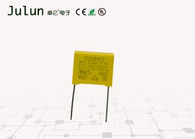 中国 0.33µF 334K X2シリーズはポリプロピレンのフィルムのコンデンサーによって金属で処理されたフィルムのコンデンサーを金属で処理しました 販売のため