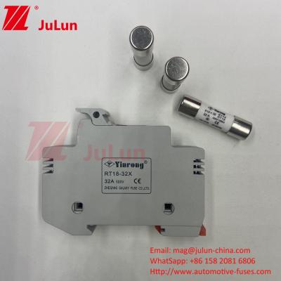 China Solar Pv Fuse Din Rail Solar Fuse Holder voor fotovoltaïsche omvormer Inline Fuse Cylindrische Fuse Holder Te koop