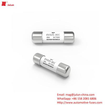 중국 EV325-3EC 750V 20KA Electric Vehicle Fuse 10A-50A Corrent Flat Head Tubular Fuse 판매용