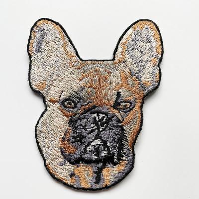 China custom fashion embroidered 3D dog patches emblem for garment for sale