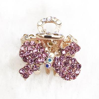 China European and American style temperament hair claw custom metal Crystal Rhinestone Hair Claw new bow hair crab for sale