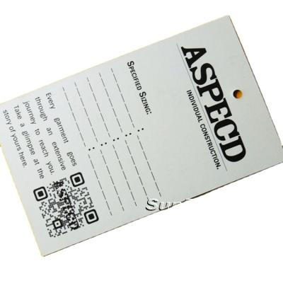 China Cheap Recyled Fashion Custom Paper Hang Tag Custom Swing Tags For Clothing, Bags, Shoes for sale