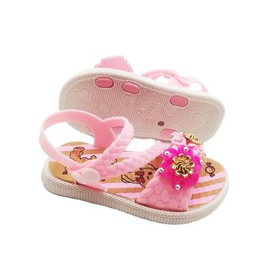 China Factory Supply Servo Control Design Kids Little Girls Shoes Sandals Anti-slippery Cheap Flat Girls for sale