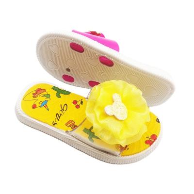 China Good Quality Anti-slippery Summer Cute Accessories Flower Platform Kids Girl Slipper for sale