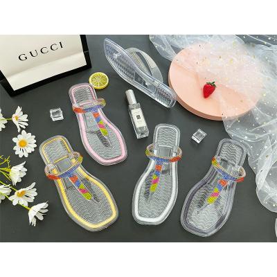 China New Fashion Steel Ladies Beautiful Summer Platform Jelly Flip Flops Women's Sexy Shoes for sale